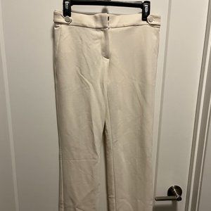 Ann Taylor Womens Cream straight fit work pant